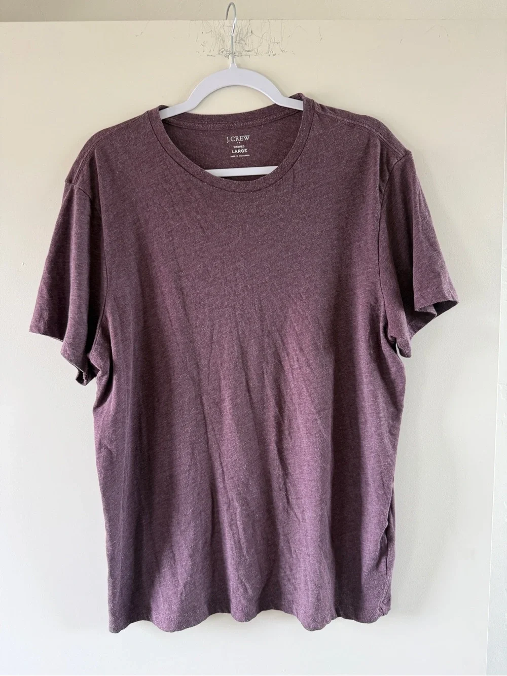 J. Crew Short Sleeve Crewneck Tees — Light Blue, Blue, Gray, Burgundy